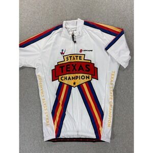 Hincapie Texas State Champion Full Zip S/S Cycling Jersey (Men's XL) White